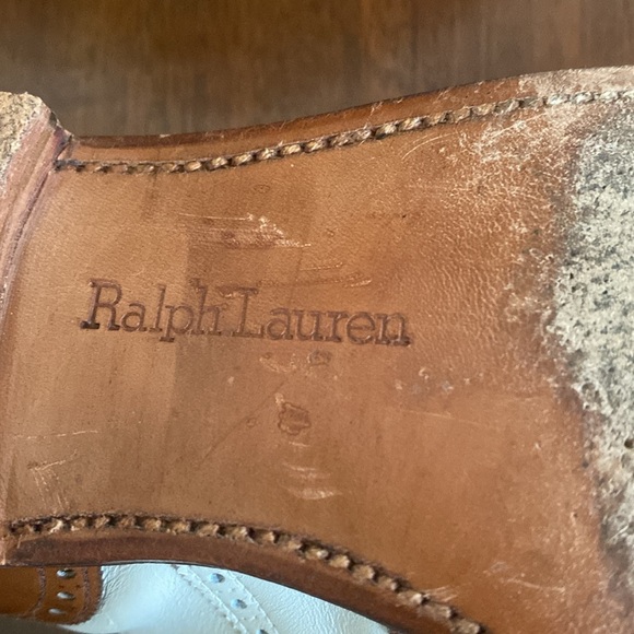 Ralph Lauren Chestnut & Ivory Spectators made in England size 6 1/2 Women’s - Picture 9 of 11